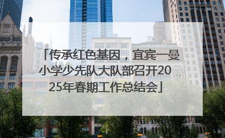 传承红色基因，宜宾一曼小学少先队大队部召开2025年春期工作总结会