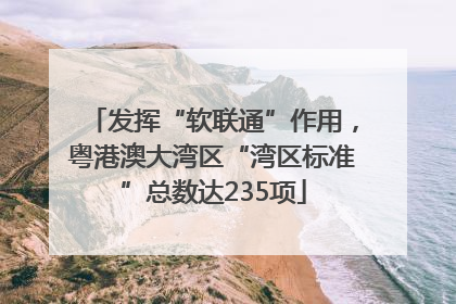 发挥“软联通”作用，粤港澳大湾区“湾区标准”总数达235项