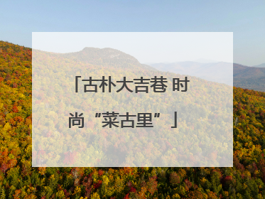古朴大吉巷 时尚“菜古里”