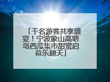 千名游客共享盛宴！宁波象山高塘岛西瓜集市甜蜜启幕乐翻天