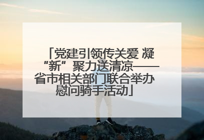 党建引领传关爱 凝“新”聚力送清凉——省市相关部门联合举办慰问骑手活动