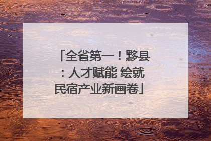 全省第一！黟县：人才赋能 绘就民宿产业新画卷