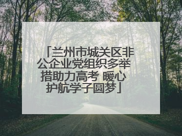 兰州市城关区非公企业党组织多举措助力高考 暖心护航学子圆梦
