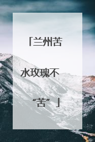 兰州苦水玫瑰不“苦”