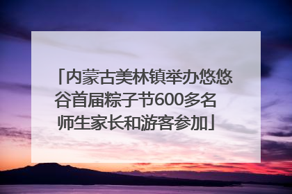 内蒙古美林镇举办悠悠谷首届粽子节600多名师生家长和游客参加