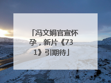 冯文娟官宣怀孕，新片《731》引期待