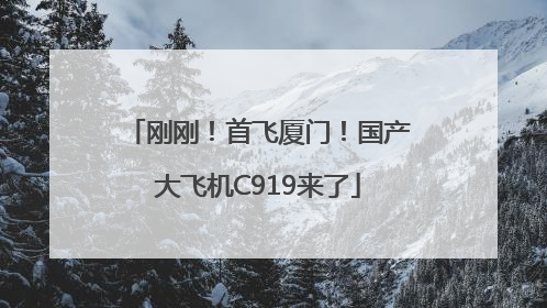 刚刚！首飞厦门！国产大飞机C919来了