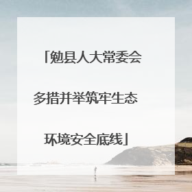 勉县人大常委会多措并举筑牢生态环境安全底线