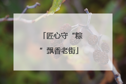 匠心守“粽”飘香老街