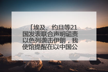 埃及、约旦等21国发表联合声明谴责以色列袭击伊朗，我使馆提醒在以中国公民尽快陆路离境