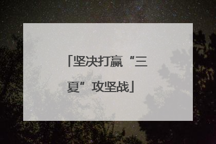 坚决打赢“三夏”攻坚战