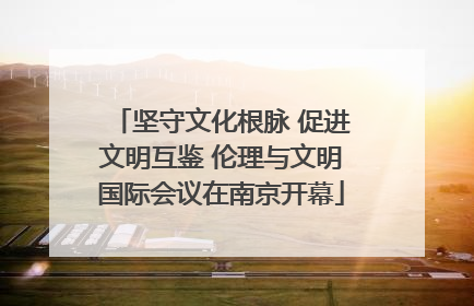 坚守文化根脉 促进文明互鉴 伦理与文明国际会议在南京开幕