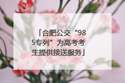 合肥公交“985专列”为高考考生提供接送服务