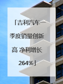 吉利汽车一季度销量创新高 净利增长264%