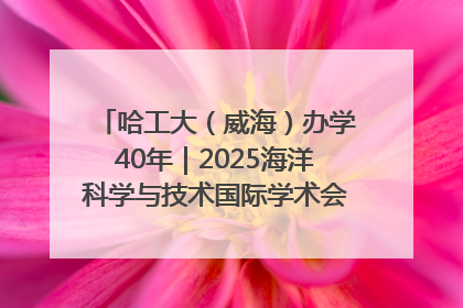 哈工大（威海）办学40年｜2025海洋科学与技术国际学术会议在威海召开
