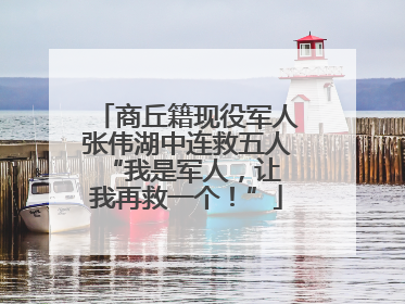 商丘籍现役军人张伟湖中连救五人 “我是军人，让我再救一个！”