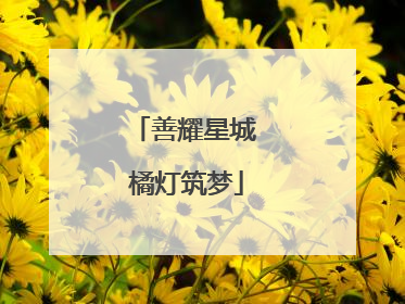 善耀星城 橘灯筑梦