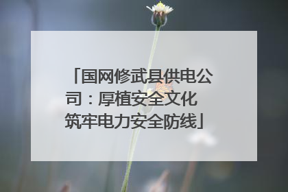 国网修武县供电公司：厚植安全文化 筑牢电力安全防线