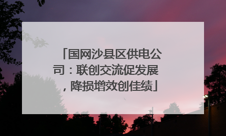 国网沙县区供电公司：联创交流促发展，降损增效创佳绩