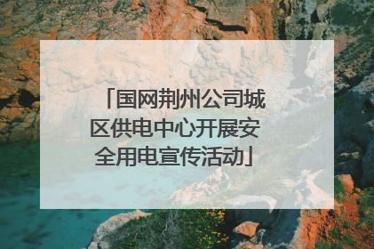 国网荆州公司城区供电中心开展安全用电宣传活动