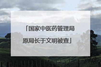 国家中医药管理局原局长于文明被查