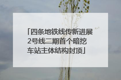 四条地铁线传新进展 2号线二期首个暗挖车站主体结构封顶
