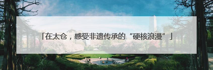 在太仓，感受非遗传承的“硬核浪漫”