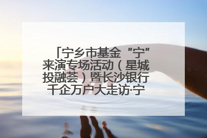 宁乡市基金“宁”来演专场活动（星城投融荟）暨长沙银行千企万户大走访·宁乡专场活动举行