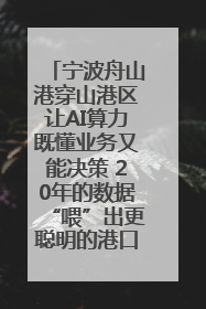 宁波舟山港穿山港区让AI算力既懂业务又能决策 20年的数据“喂”出更聪明的港口