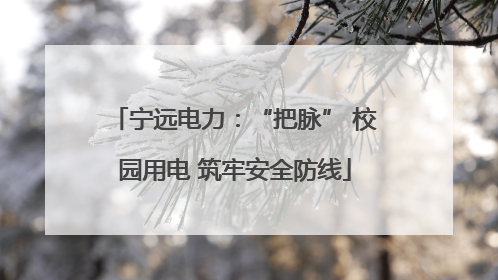 宁远电力：“把脉” 校园用电 筑牢安全防线