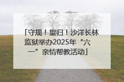 守规！望归！沙洋长林监狱举办2025年“六一”亲情帮教活动