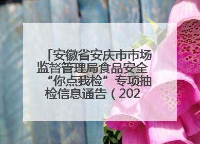 安徽省安庆市市场监督管理局食品安全“你点我检”专项抽检信息通告（2025年第27期）