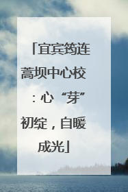 宜宾筠连蒿坝中心校：心“芽”初绽，自暖成光
