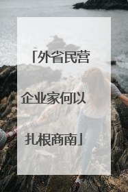 外省民营企业家何以扎根商南