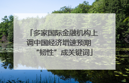 多家国际金融机构上调中国经济增速预期 “韧性”成关键词