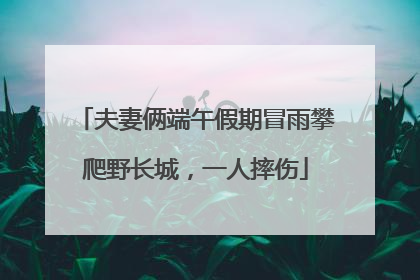 夫妻俩端午假期冒雨攀爬野长城，一人摔伤