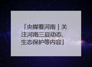 央媒看河南｜关注河南三夏动态、生态保护等内容