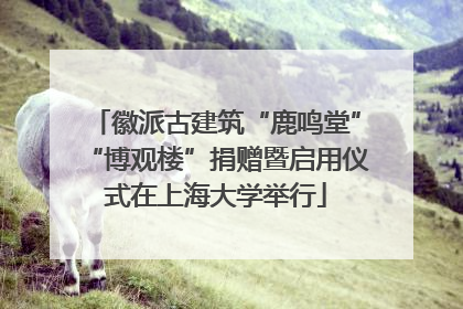 徽派古建筑“鹿鸣堂”“博观楼”捐赠暨启用仪式在上海大学举行