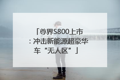 尊界S800上市：冲击新能源超豪华车“无人区”