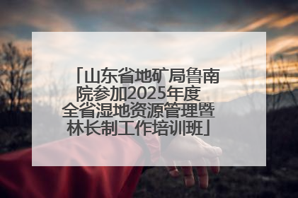 山东省地矿局鲁南院参加2025年度全省湿地资源管理暨林长制工作培训班
