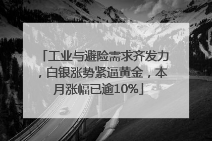 工业与避险需求齐发力，白银涨势紧逼黄金，本月涨幅已逾10%