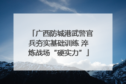 广西防城港武警官兵夯实基础训练 淬炼战场“硬实力”