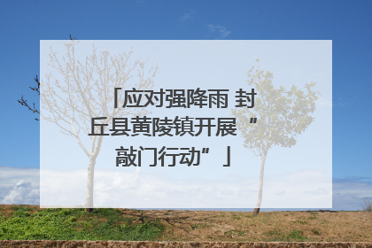 应对强降雨 封丘县黄陵镇开展“敲门行动”