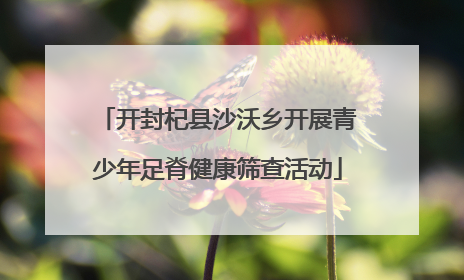 开封杞县沙沃乡开展青少年足脊健康筛查活动