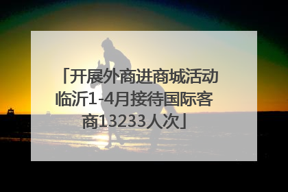 开展外商进商城活动 临沂1-4月接待国际客商13233人次