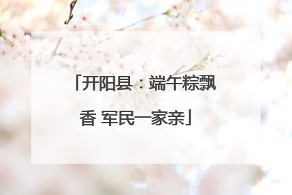 开阳县：端午粽飘香 军民一家亲