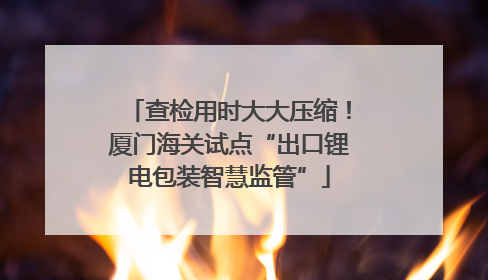 查检用时大大压缩！厦门海关试点“出口锂电包装智慧监管”