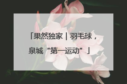 果然独家｜羽毛球，泉城“第一运动”