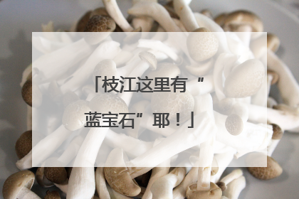 枝江这里有“蓝宝石”耶！