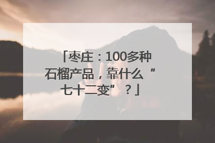 枣庄：100多种石榴产品，靠什么“七十二变”？